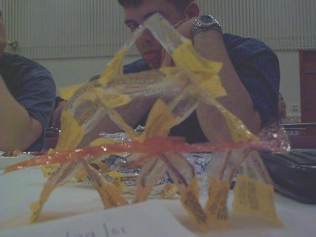 a candy wrapper house